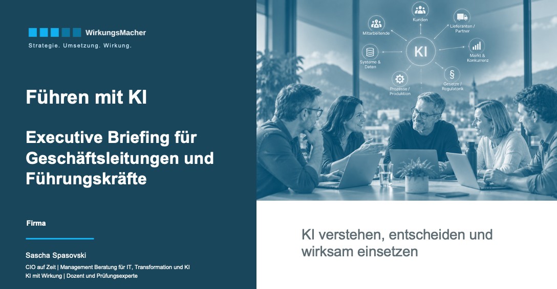 Führen mit KI: Executive Briefing für Geschäftsleitungen und Führungskräfte